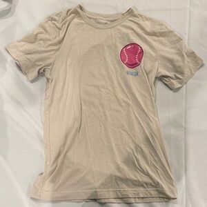 Baseball Themed Kids Tan T-Shirt